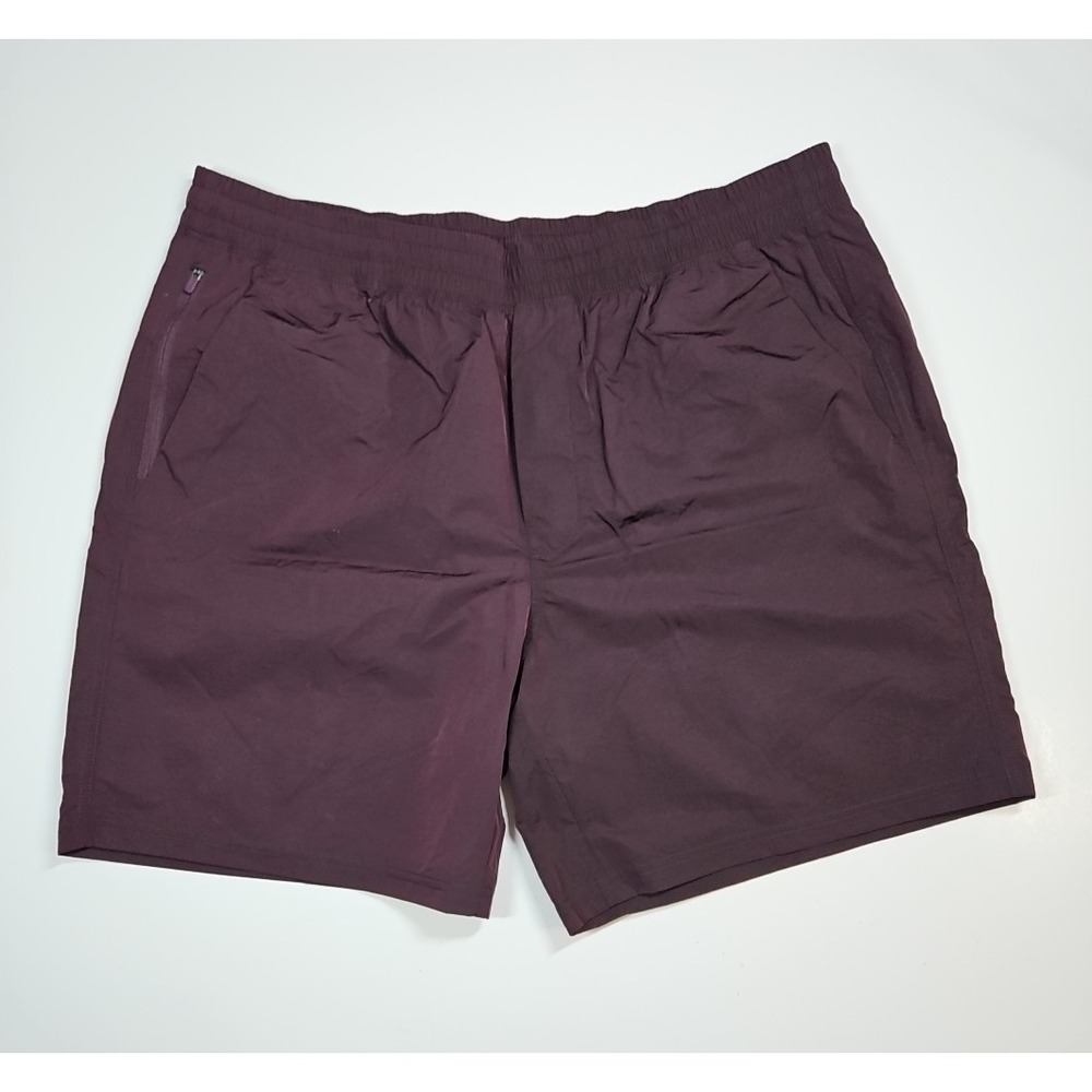 VRST Mens Burgundy 7" All In Unlined Water Repellent Shorts Size XL NWT